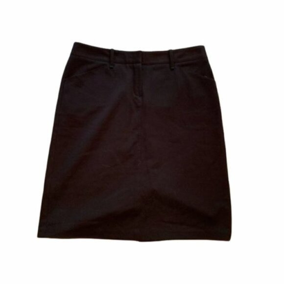 Max Studio Above Knee Pencil Skirt Solid Black - Picture 1 of 9